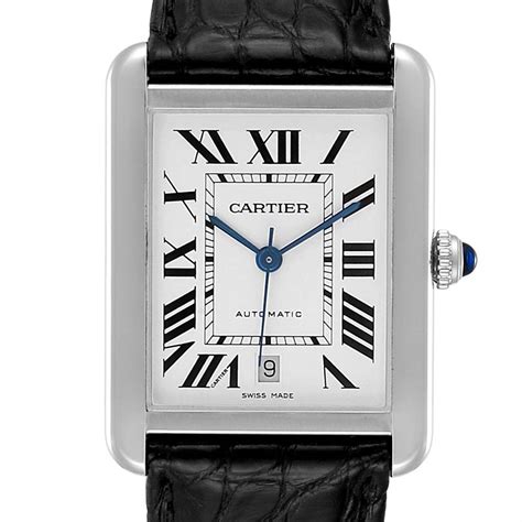 cartier automatic men's watch|stainless steel cartier watch men's.